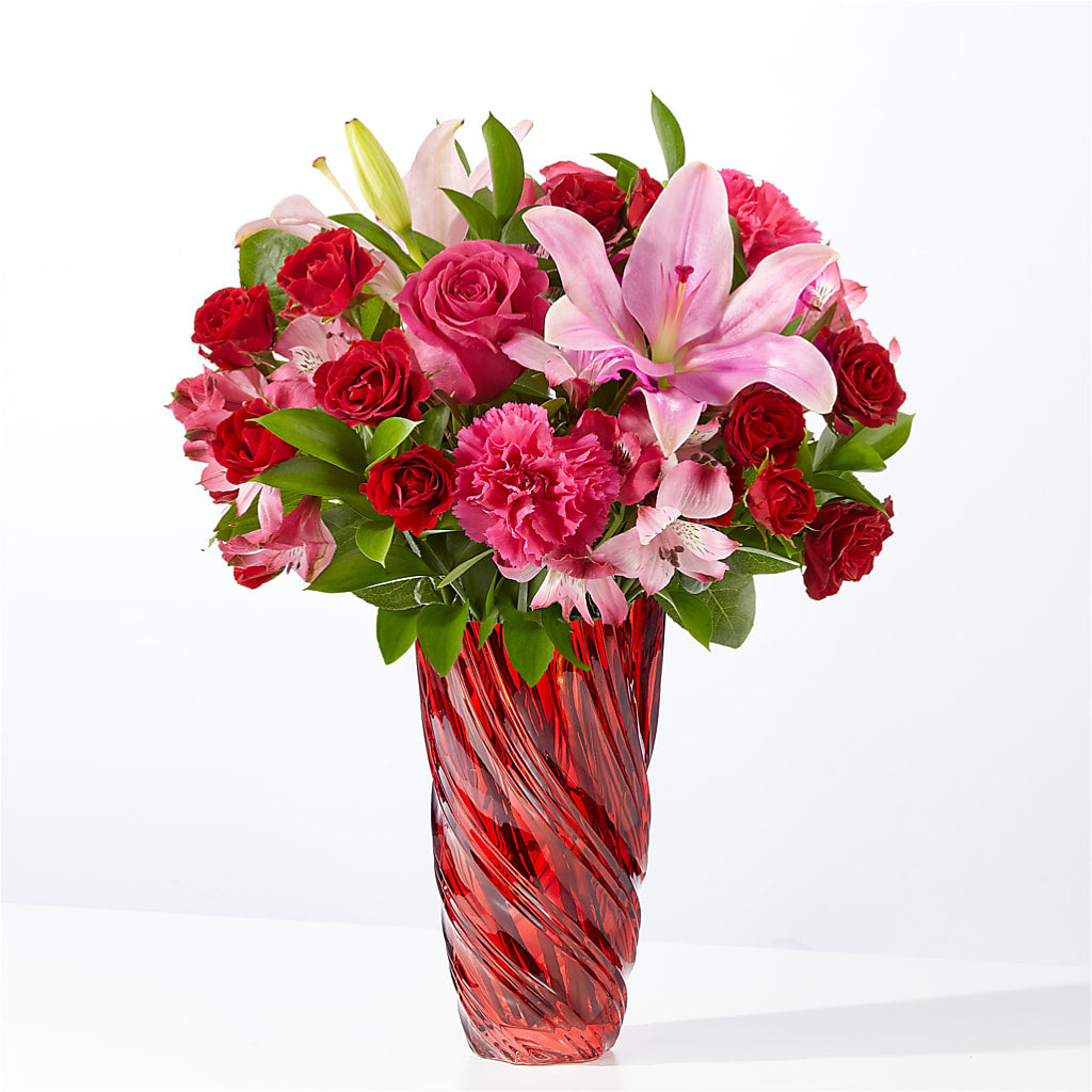 In Love Bouquet with Luxe Swirl Vase – Southern Utah Floral, Washington UT