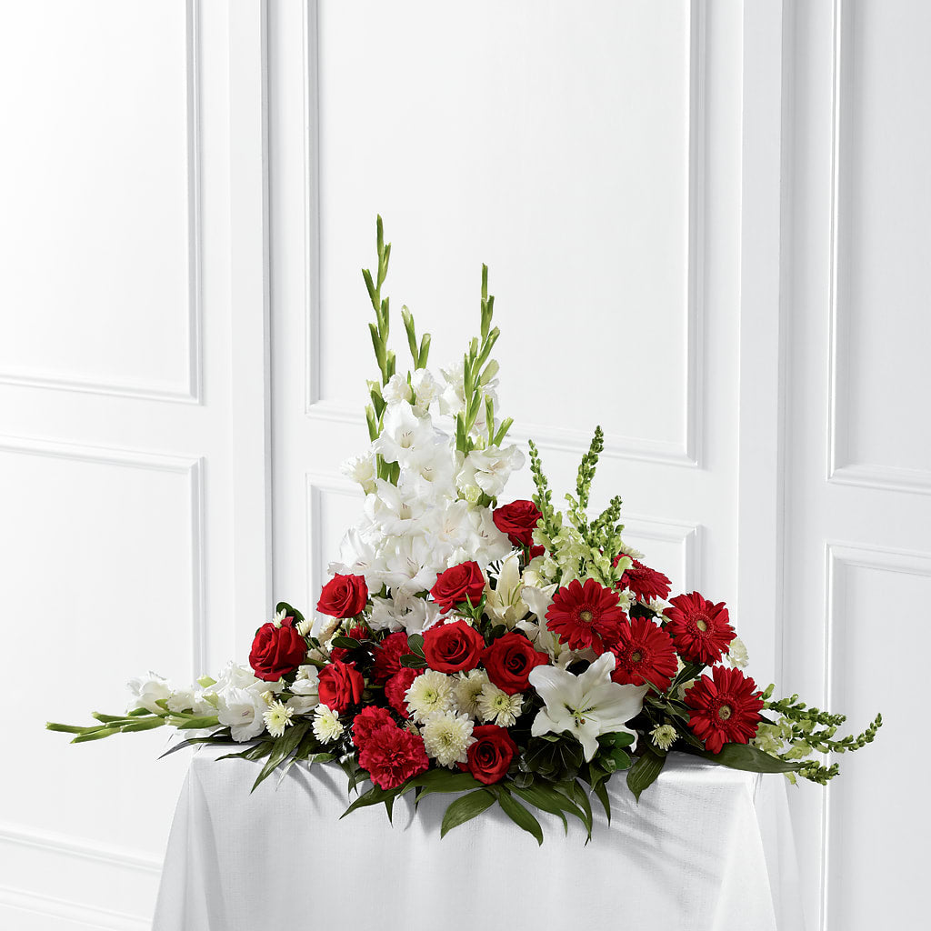Crimson & White Arrangement – Southern Utah Floral, Washington UT