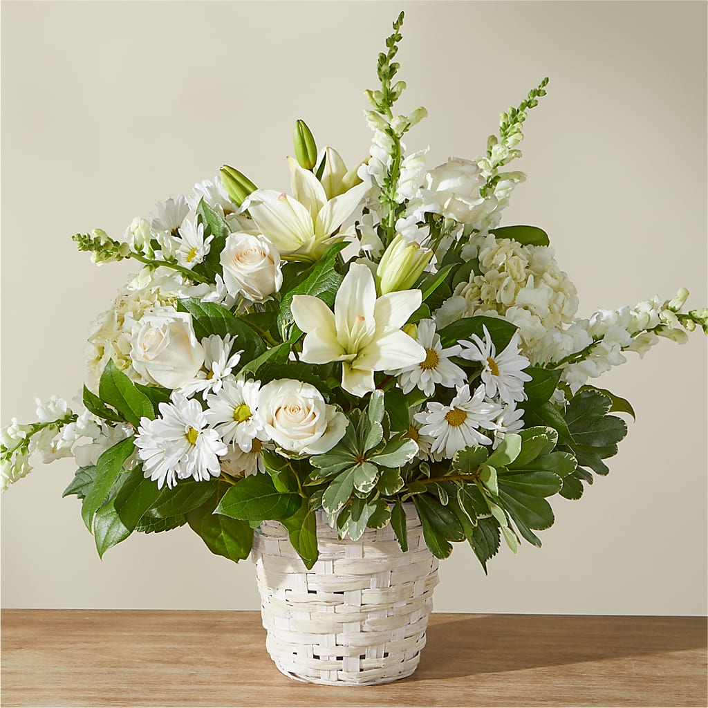 Ivory Elegance Floral Basket – Southern Utah Floral, Washington UT