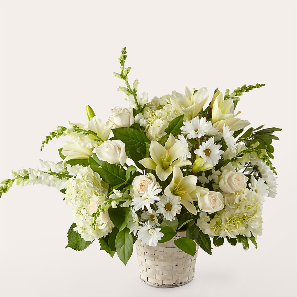 Ivory Elegance Floral Basket – Southern Utah Floral, Washington UT