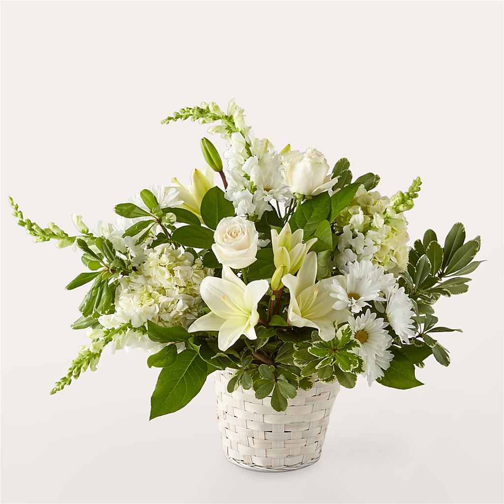 Ivory Elegance Floral Basket – Southern Utah Floral, Washington UT