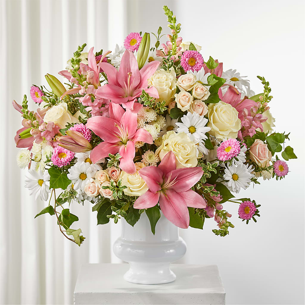 Empathetic Blooms Urn Arrangement – Southern Utah Floral, Washington UT