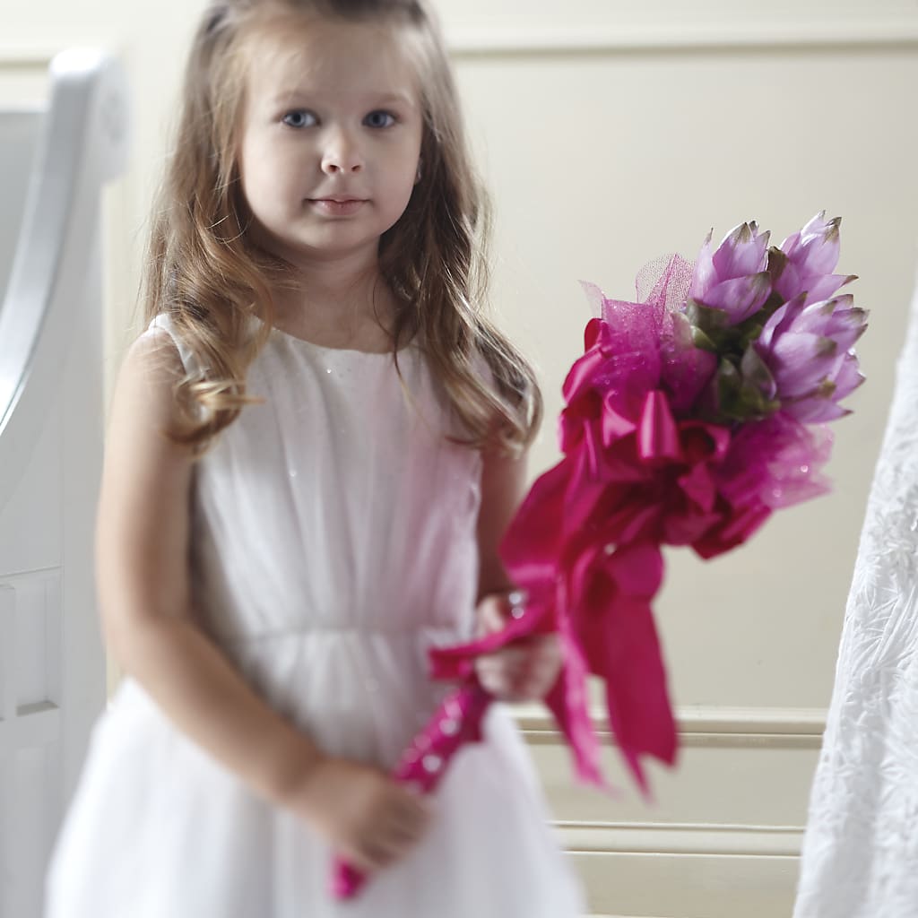 Sparkle Pink Flower Girl Bouquet – Southern Utah Floral, Washington UT