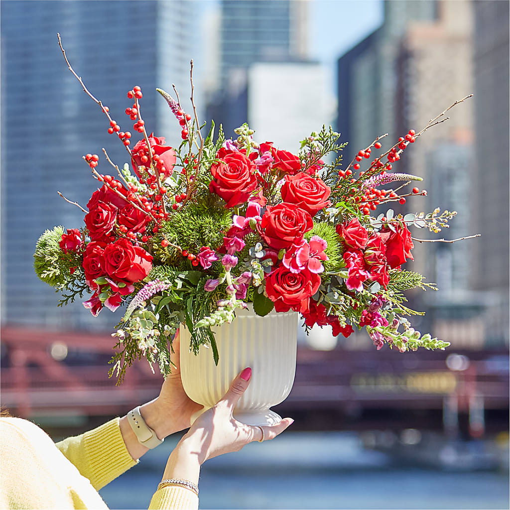 Big Red Bow Bouquet –  Southern Utah Floral, Washington UT