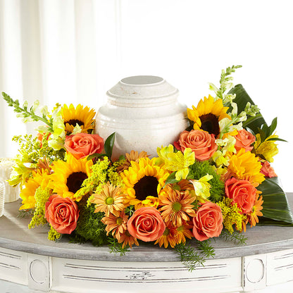 Faithful Sunflower Cremation Adornment –  Southern Utah Floral, Washington UT