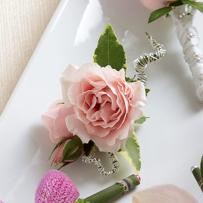 Pink Spray Rose Boutonniere –  Southern Utah Floral, Washington UT