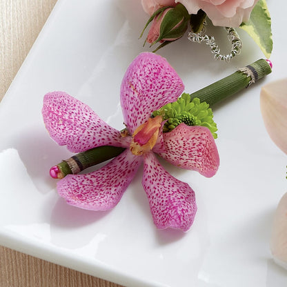 Pink Mokara Boutonniere –  Southern Utah Floral, Washington UT