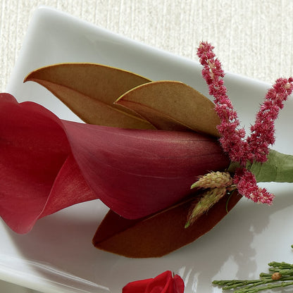 Red Calla Boutonniere –  Southern Utah Floral, Washington UT