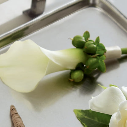 White Calla Boutonniere –  Southern Utah Floral, Washington UT